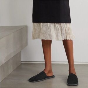 Khaite monaco slip on mules velvet slides - like new 39